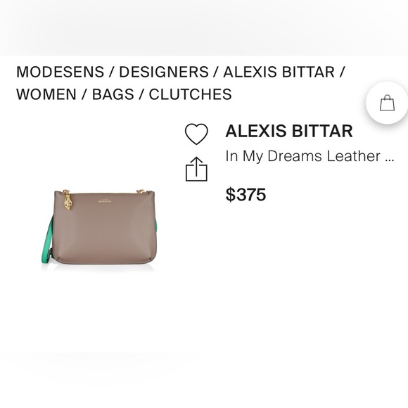 ALEXIS BITTAR - IN MY DREAMS POUCH CROSSBODY - SEA FOAM/TAUPE - Picture 3 of 12